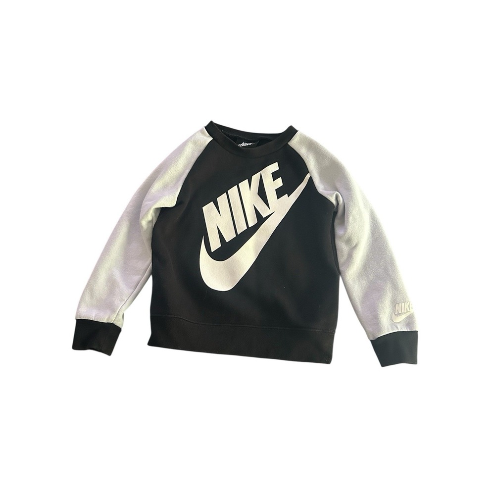 Nike Toddler Size 3T Pullover Black With Gray Sleeves Sweatshirt